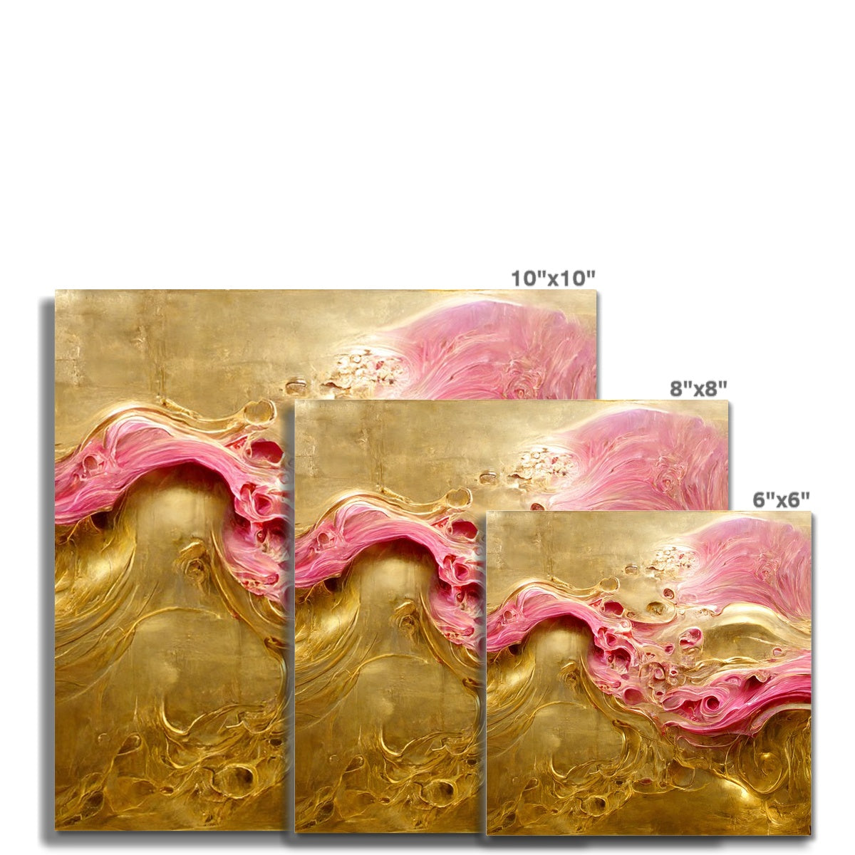 Swirls of Gold and Pinkk Fine Art Print