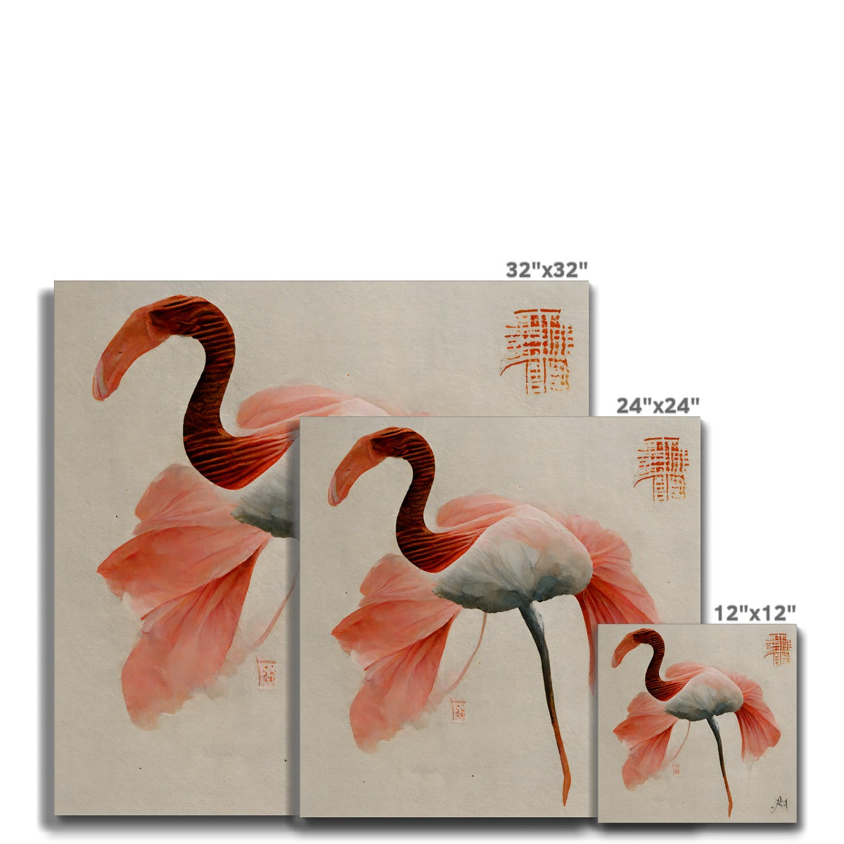 Flamingo Eastern Art Canvas