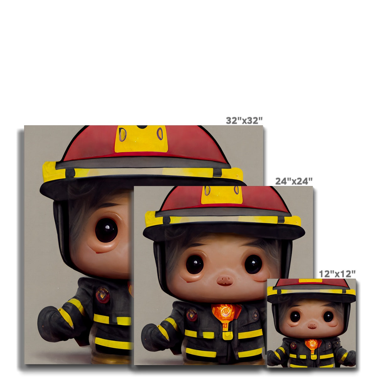 Fireman Guy Pop Canvas