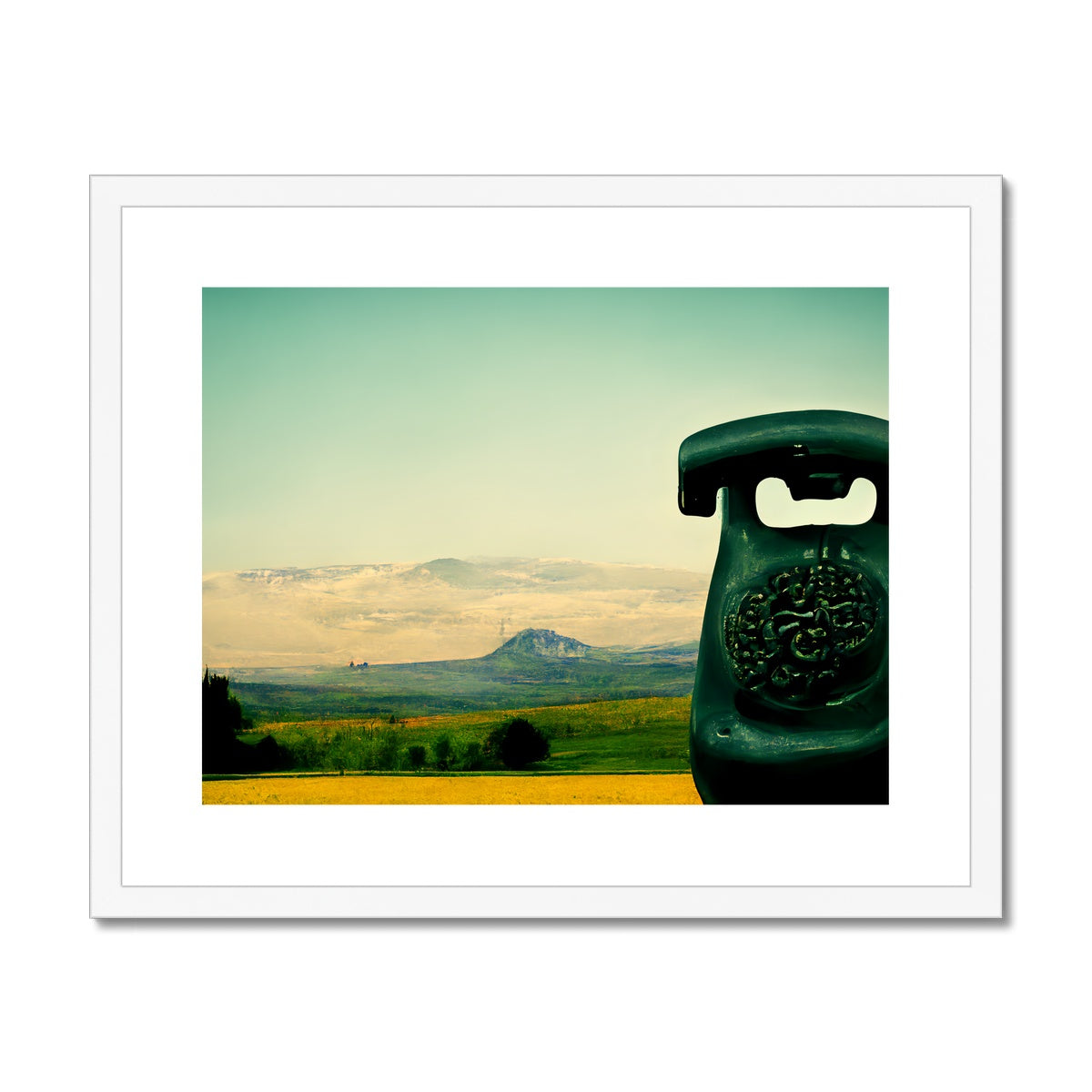 Dialing in a Friend Framed & Mounted Print