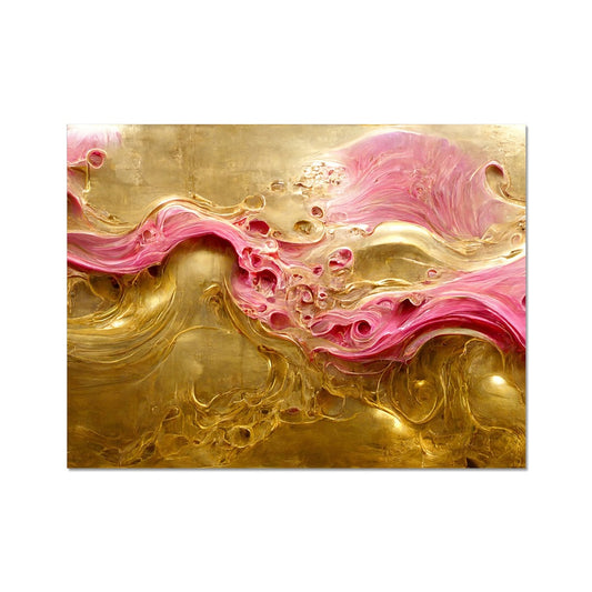 Swirls of Gold and Pinkk Fine Art Print