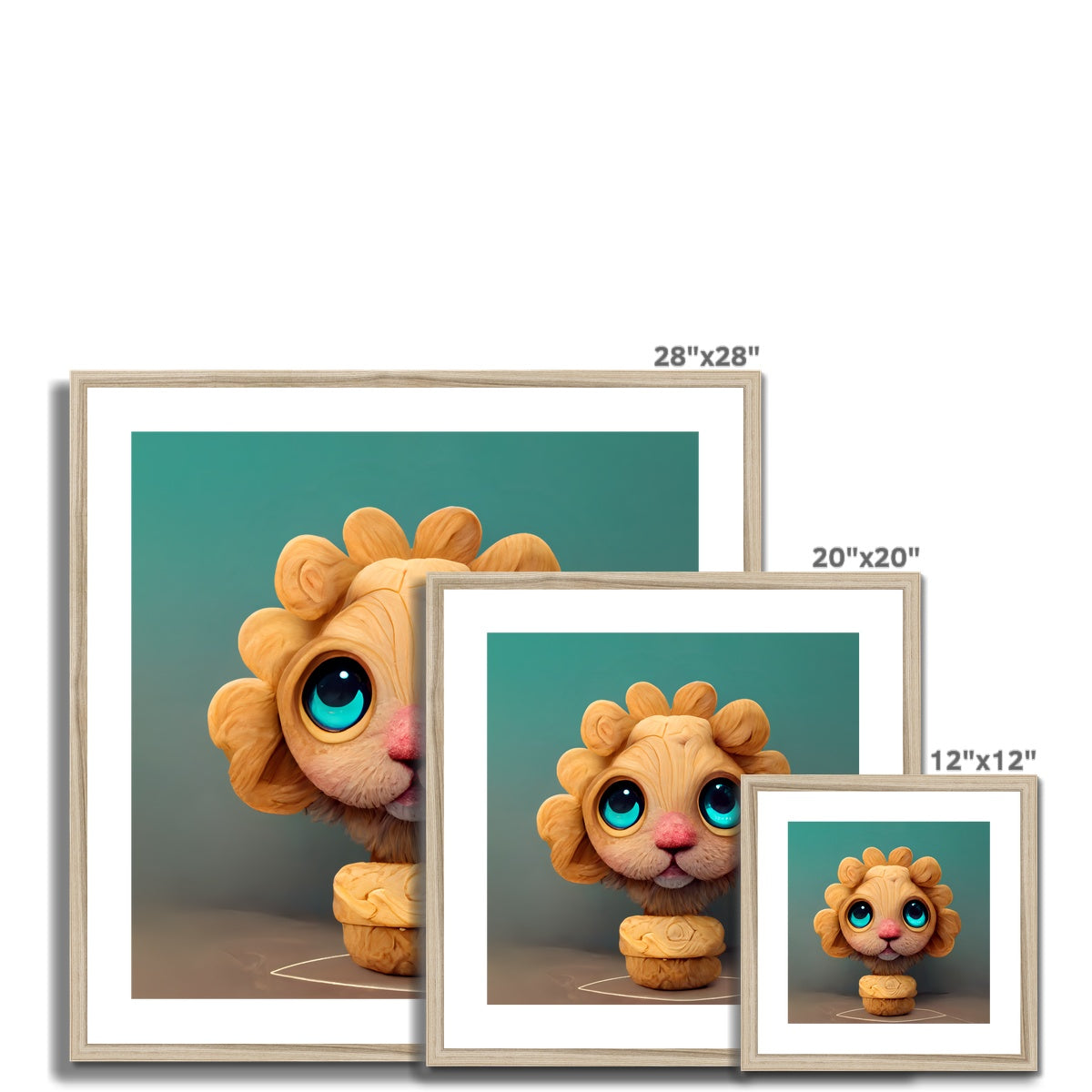 Cute Roar Popit Framed & Mounted Print