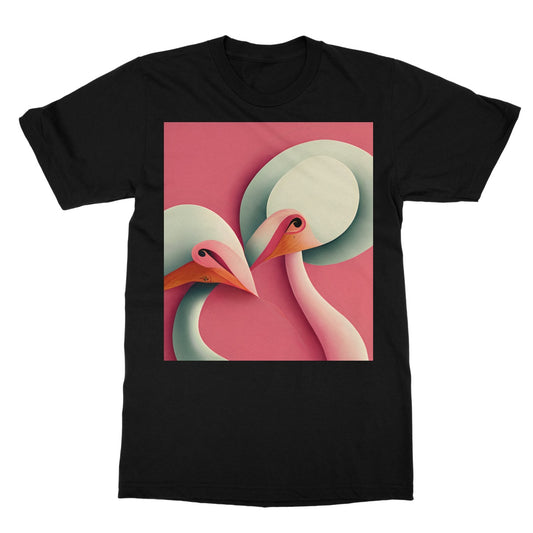 Flamingo Love Birds Softstyle T-Shirt