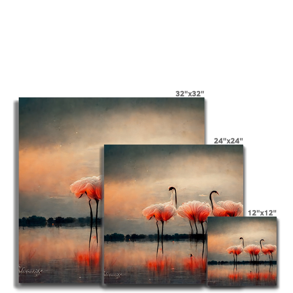 Flamingo Sunset Canvas