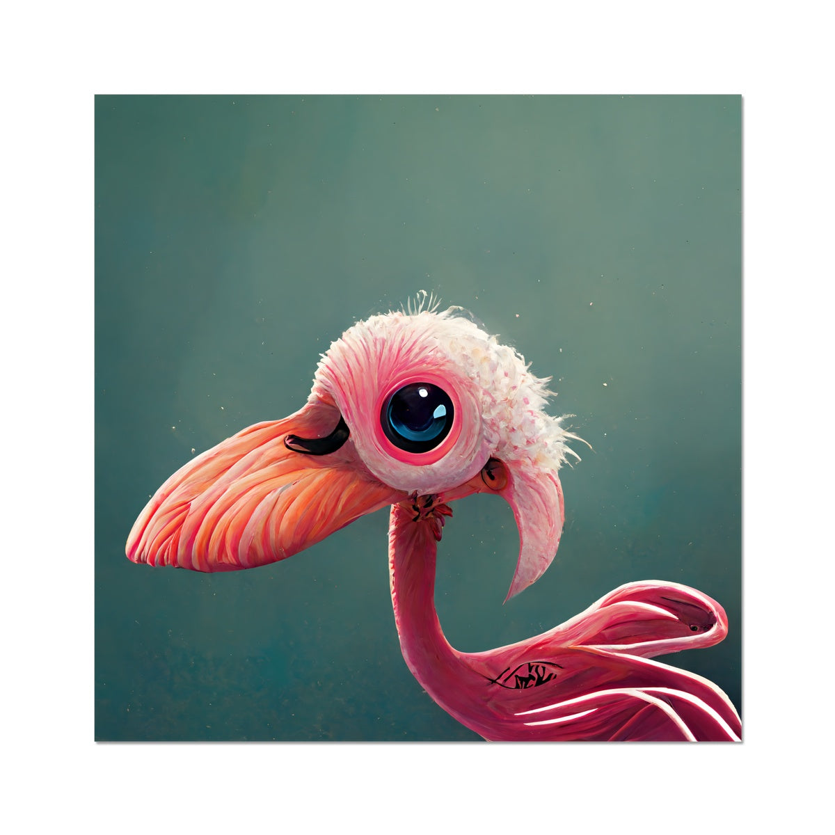 Baby Bird Flamingo Fine Art Print