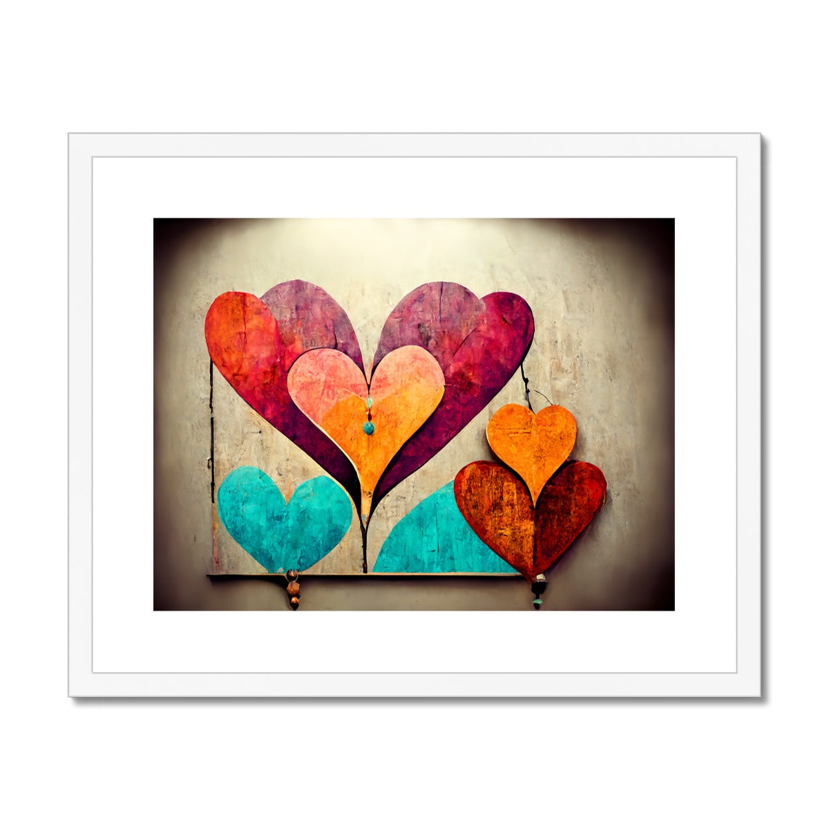 Beating Hearts Framed & Mounted Print