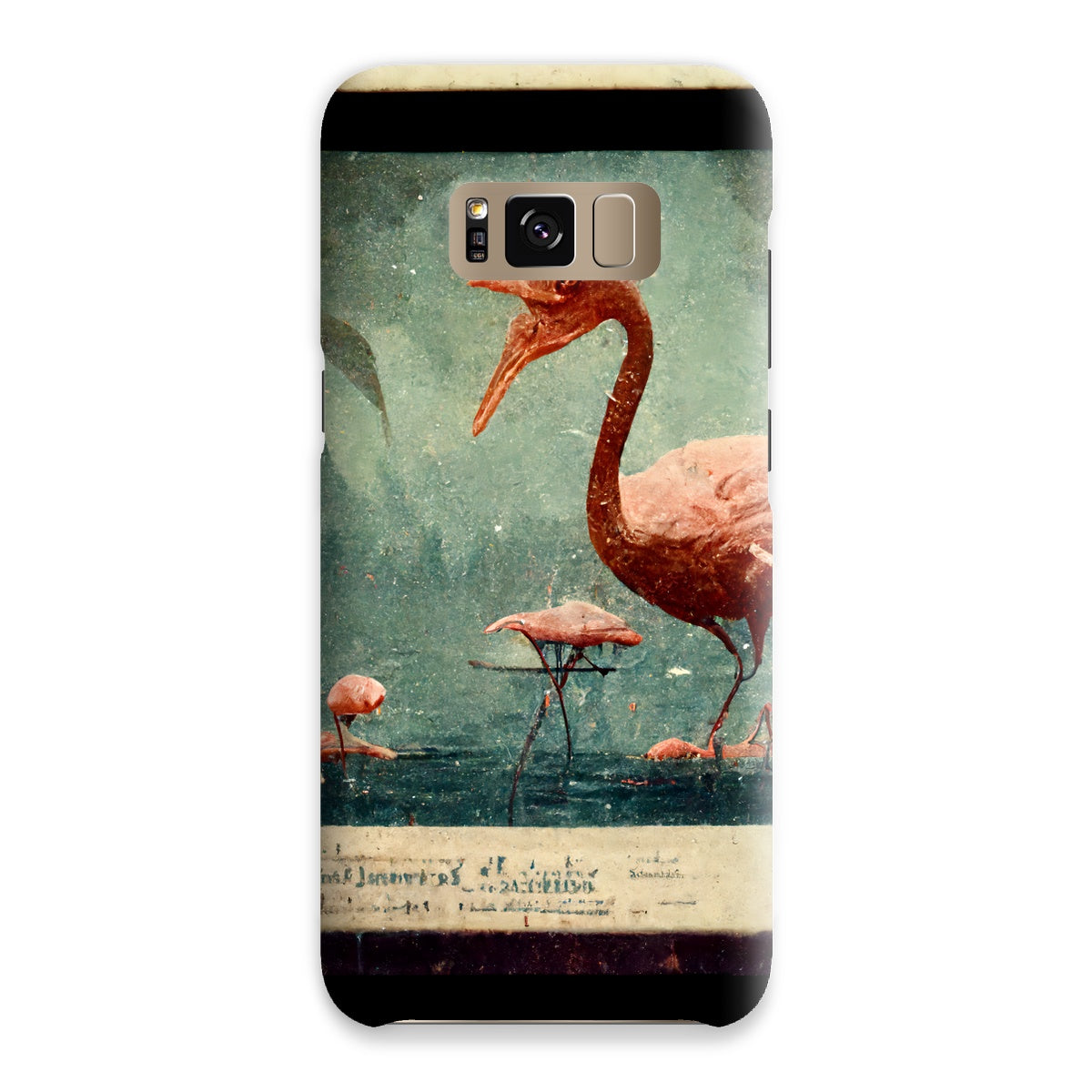 Flamingo Retro View Snap Phone Case