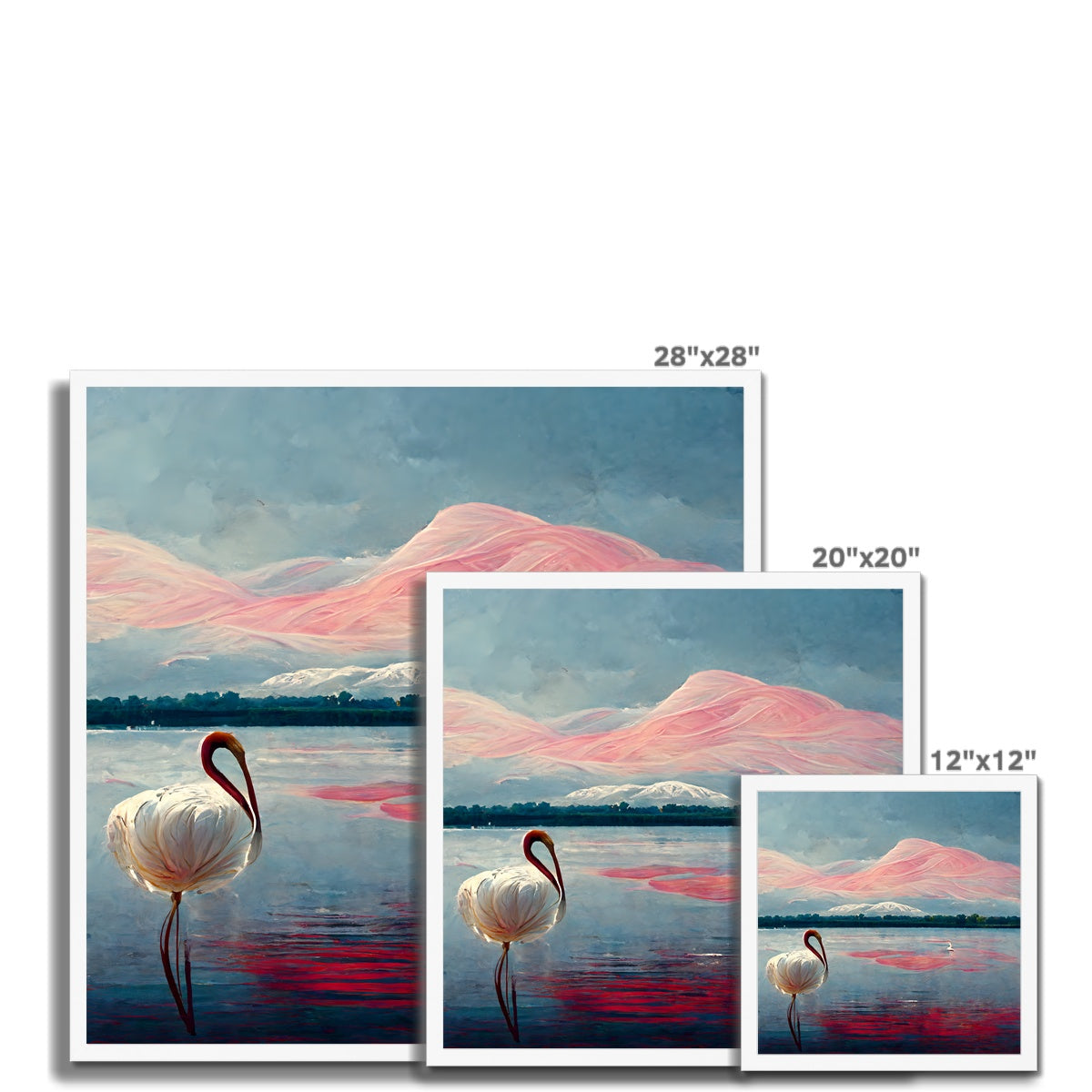 Flamingo Mountains Framed Print