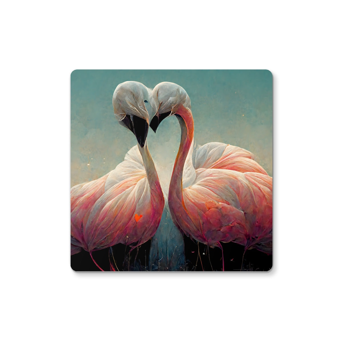 Flamingo Cuddles Coaster