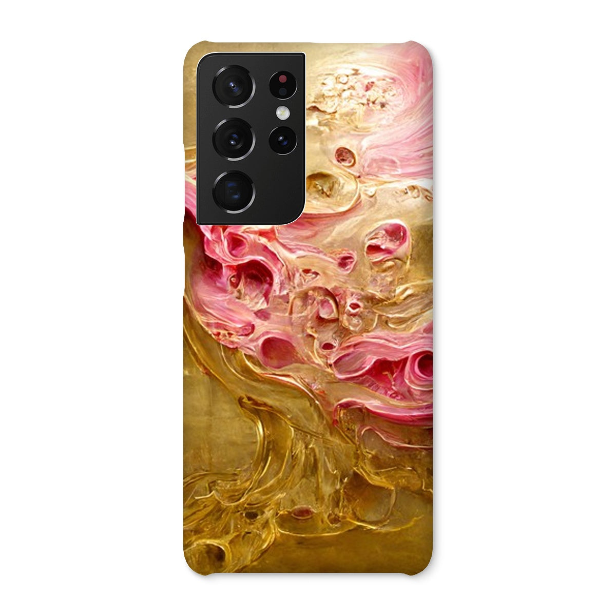 Swirls of Gold and Pinkk Snap Phone Case