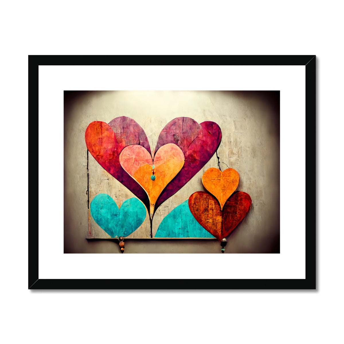 Beating Hearts Framed & Mounted Print