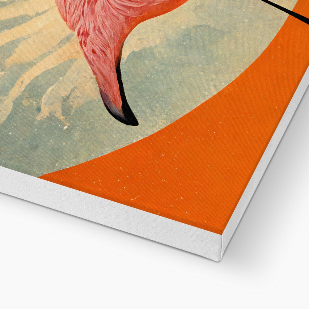 Flamingo Poster Style Canvas