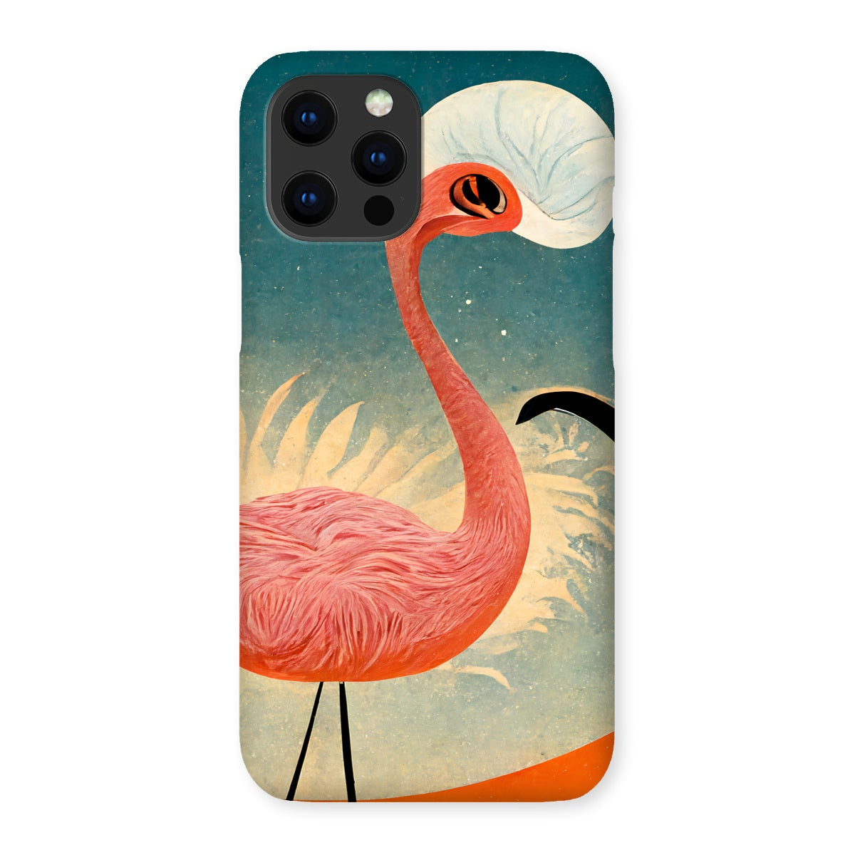 Flamingo Poster Style Snap Phone Case