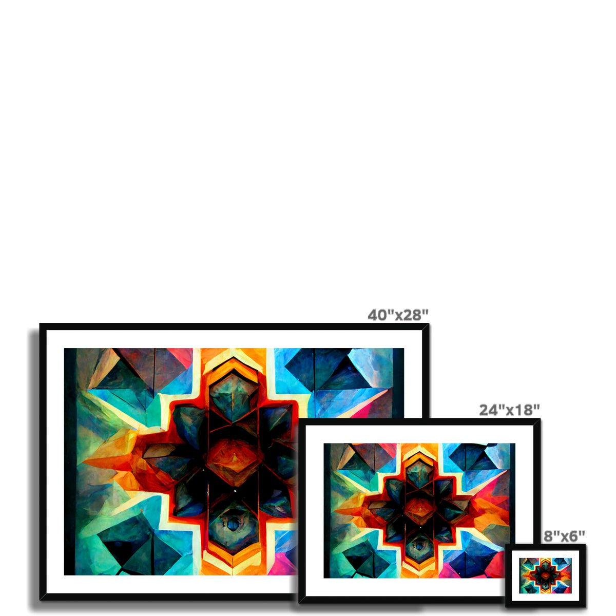 Kaleidoscope Waters Framed & Mounted Print