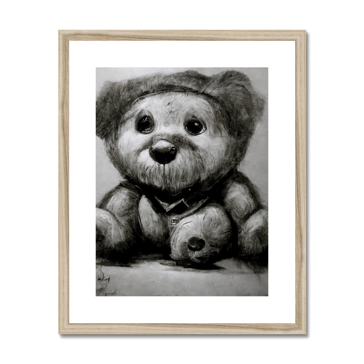 Pencil Teddy Framed & Mounted Print