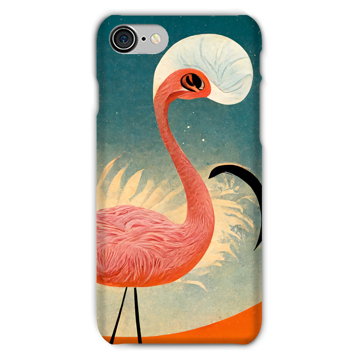 Flamingo Poster Style Snap Phone Case