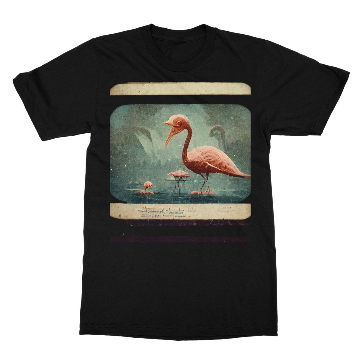 Flamingo Retro View Softstyle T-Shirt