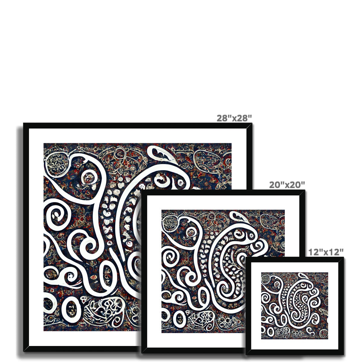 Swirling Paisley Framed & Mounted Print