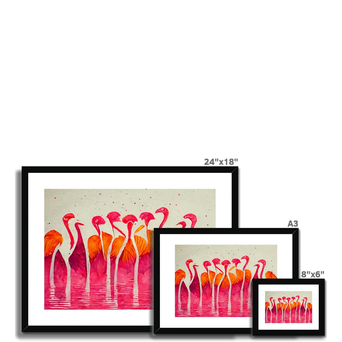 Flamingo Horizon Framed & Mounted Print