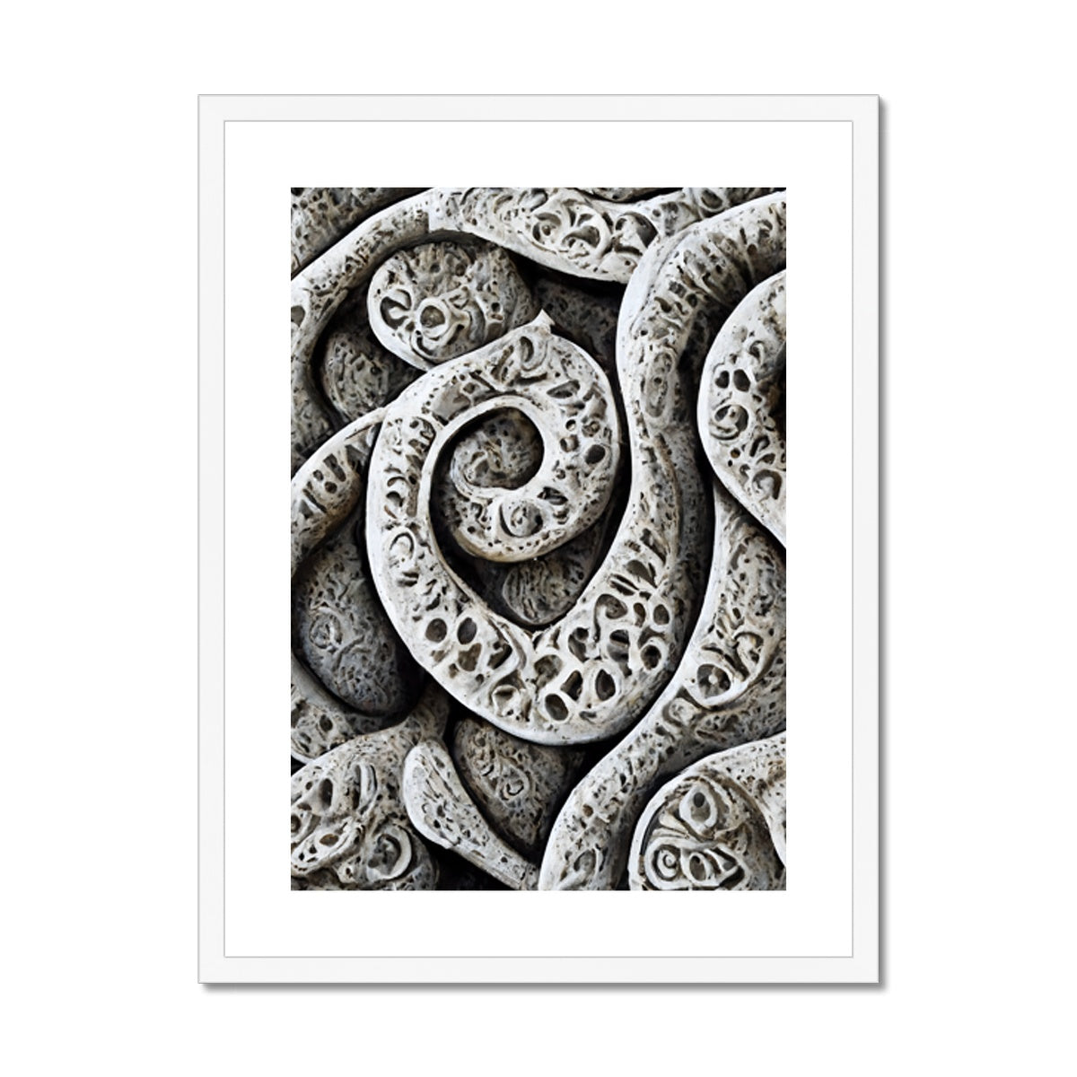 Stone Carvings Framed & Mounted Print