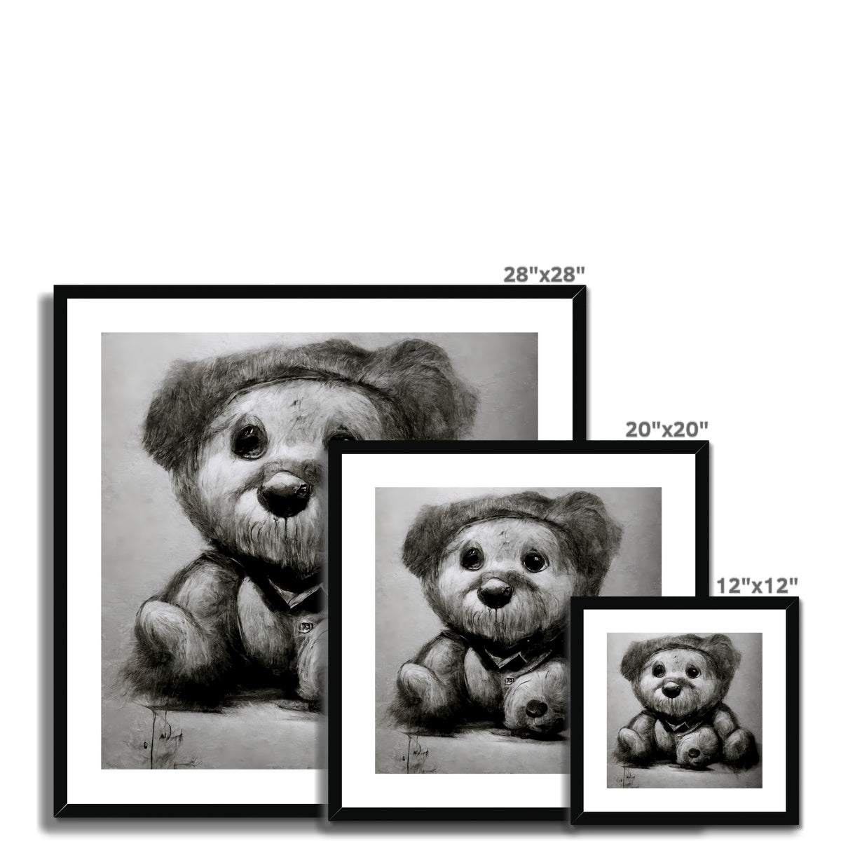 Pencil Teddy Framed & Mounted Print