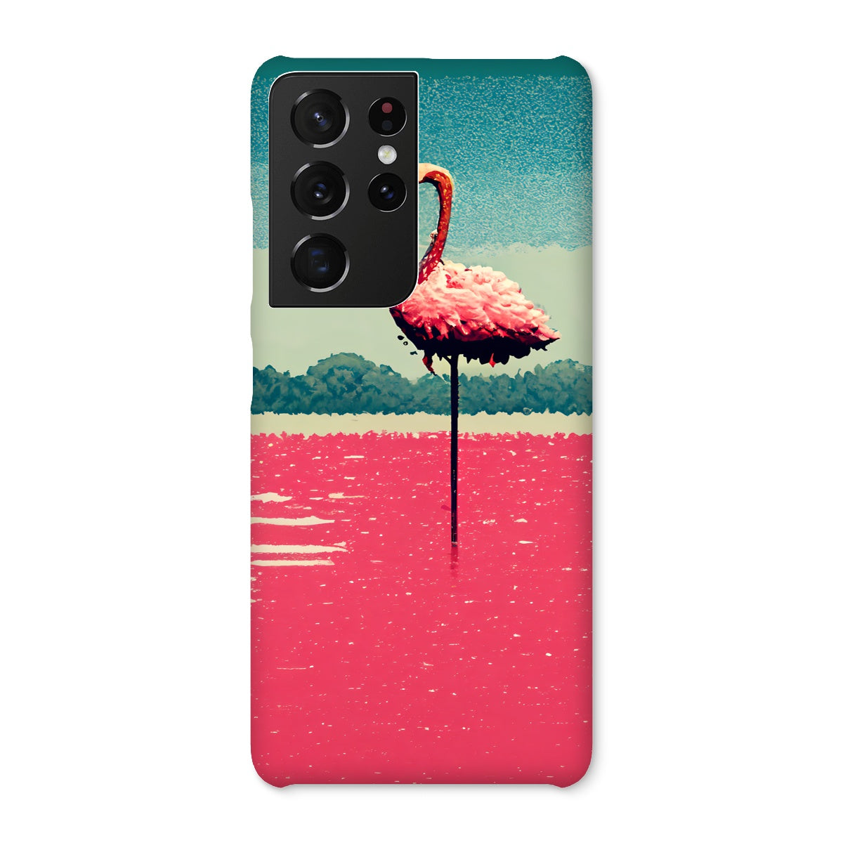 Flamingo 8 Bit Snap Phone Case