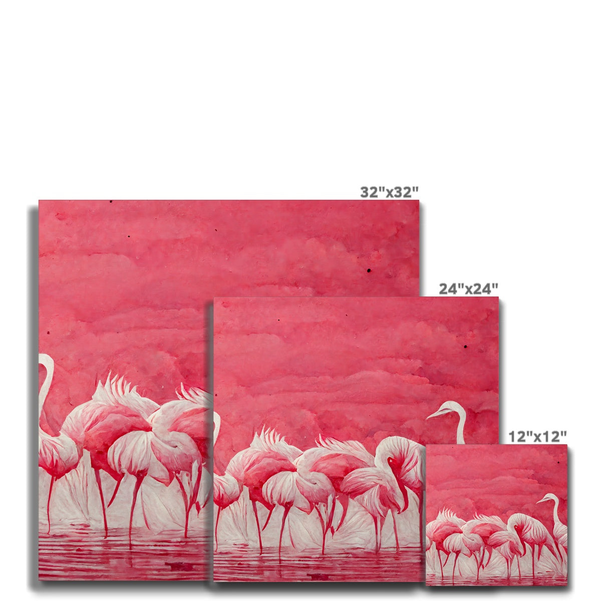 Flamingo Get Together Canvas