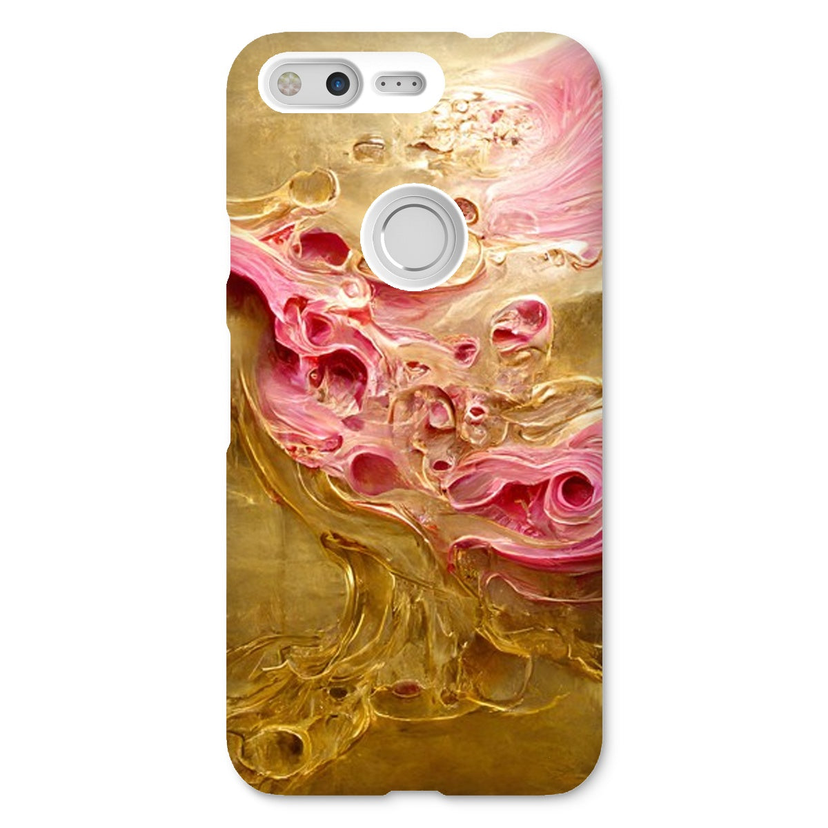 Swirls of Gold and Pinkk Snap Phone Case