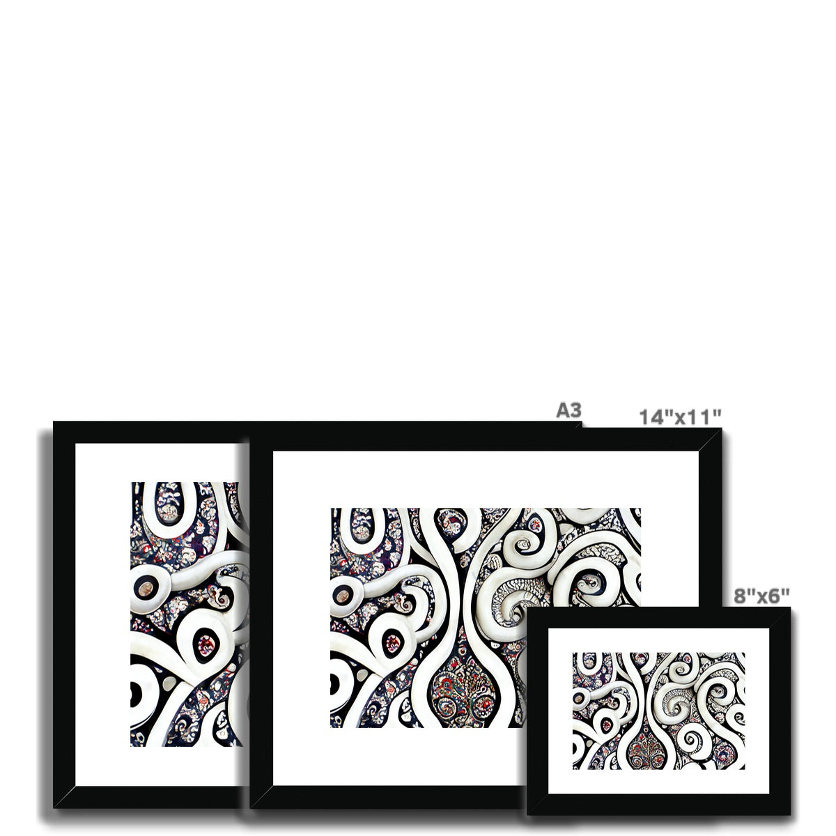 Paisley Swirls Framed & Mounted Print