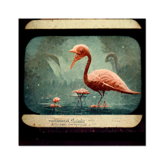 Flamingo Retro View Fine Art Print
