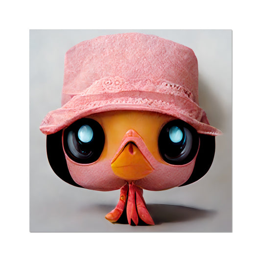 Flamingo Pop Hat  Fine Art Print