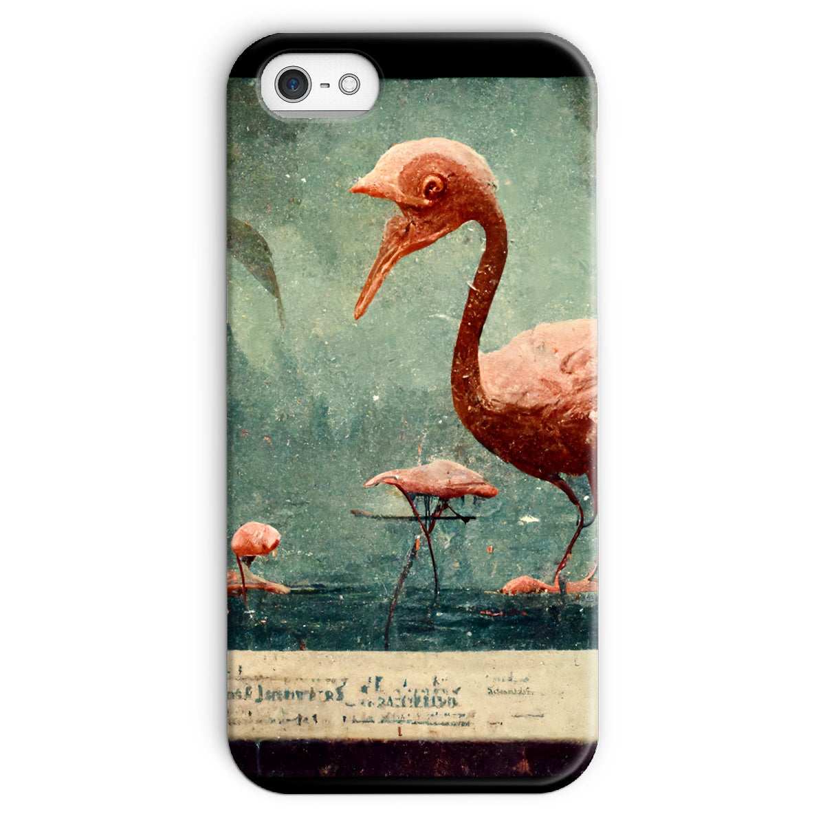 Flamingo Retro View Snap Phone Case