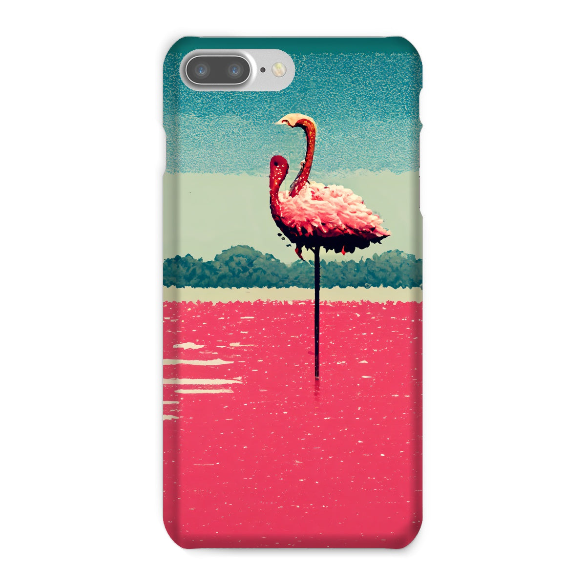 Flamingo 8 Bit Snap Phone Case