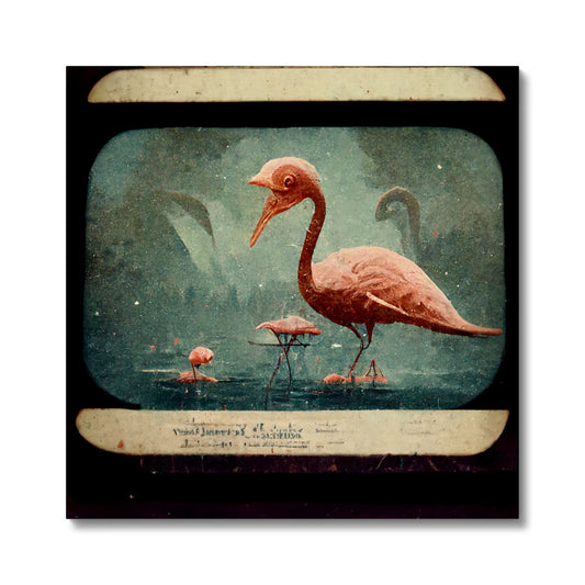 Flamingo Retro View Canvas
