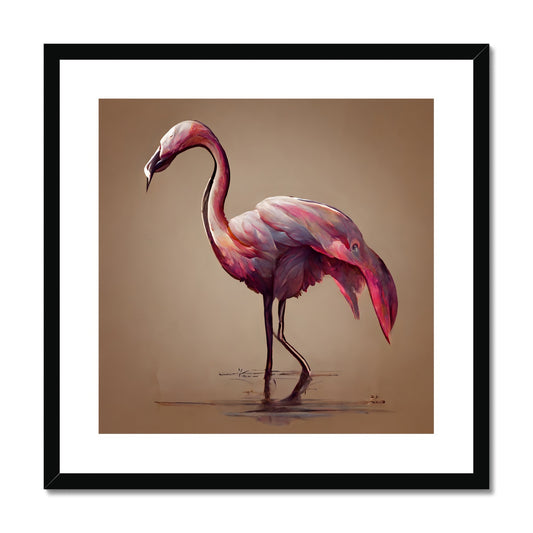 Flamingo Feathers Framed & Mounted Print