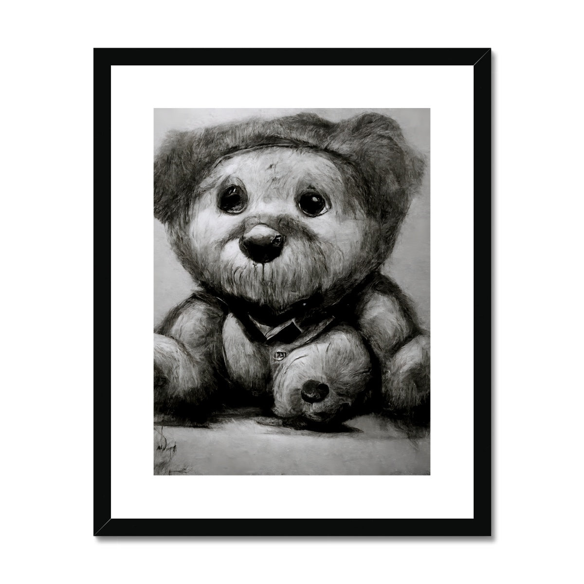 Pencil Teddy Framed & Mounted Print