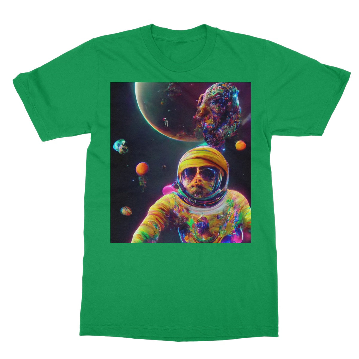 Psychedelic Astronaut in Space Softstyle T-Shirt