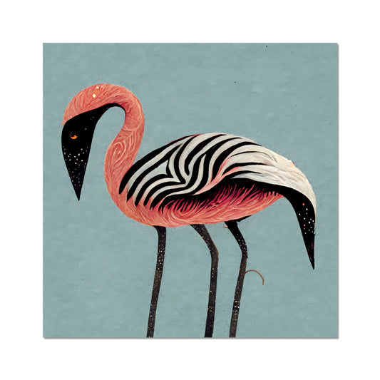 Zebra Flamingo Fine Art Print