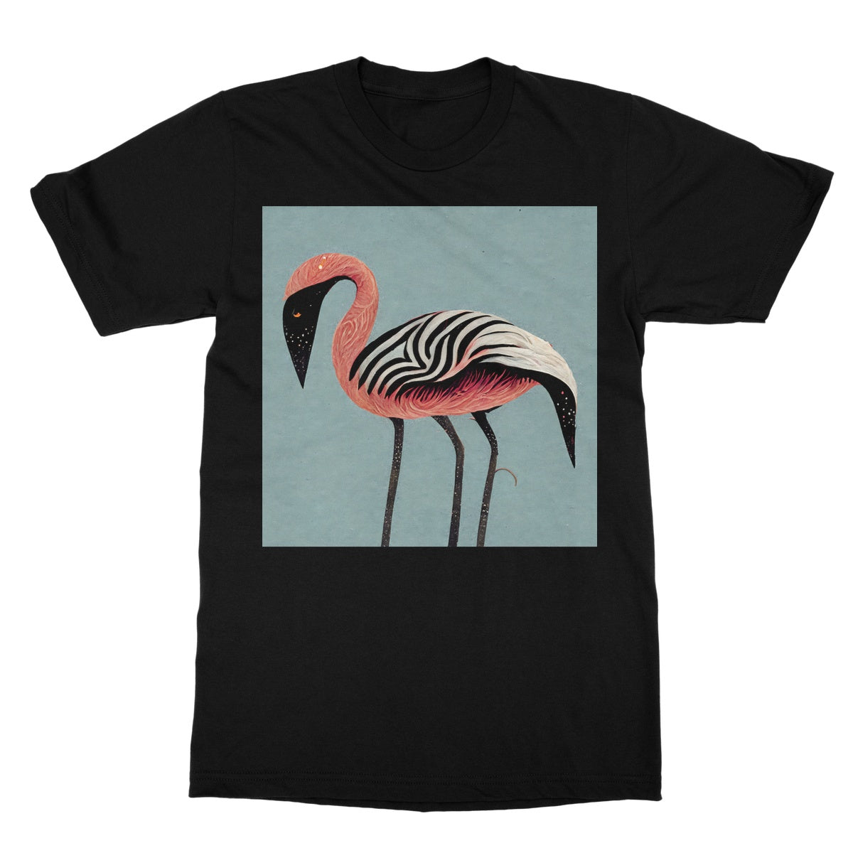 Zebra Flamingo Softstyle T-Shirt