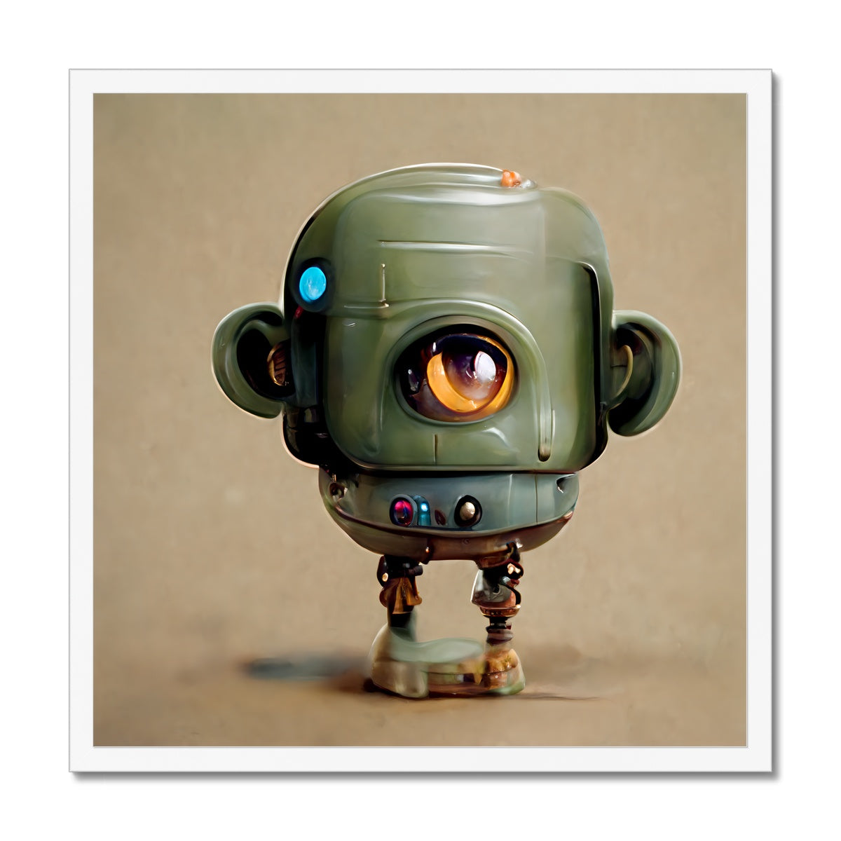One Eye Robot Pop Framed Print