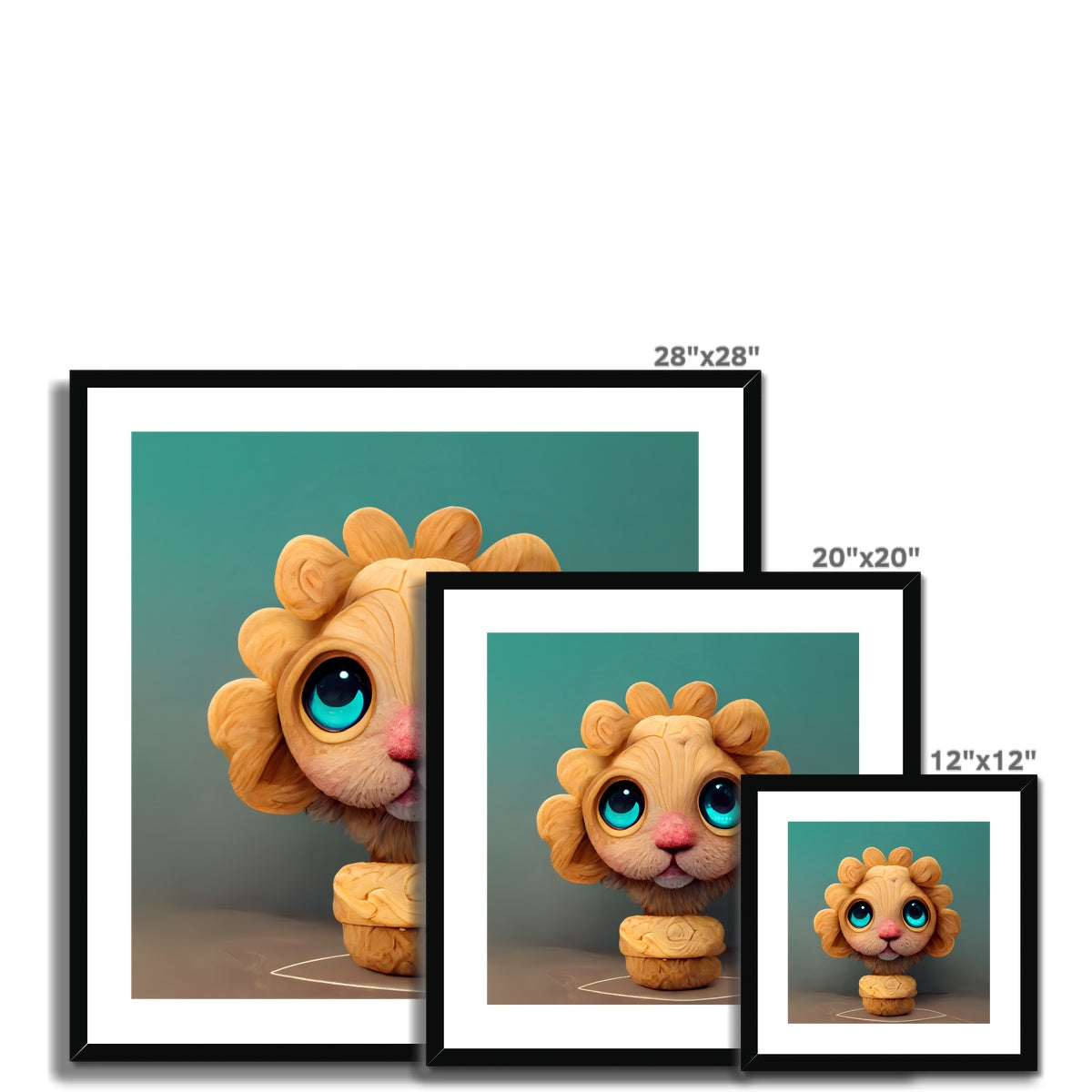 Cute Roar Popit Framed & Mounted Print