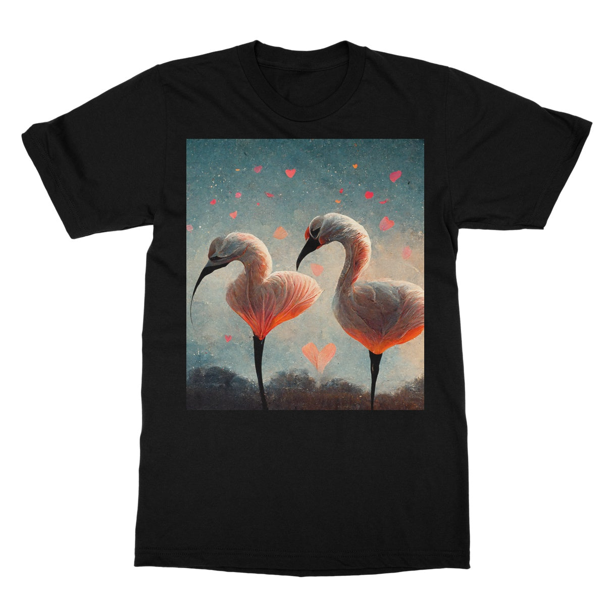 Flamingo Valentine Softstyle T-Shirt