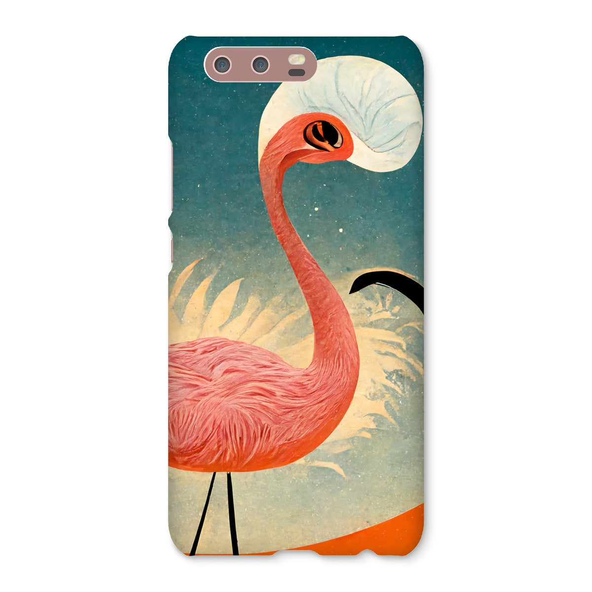 Flamingo Poster Style Snap Phone Case