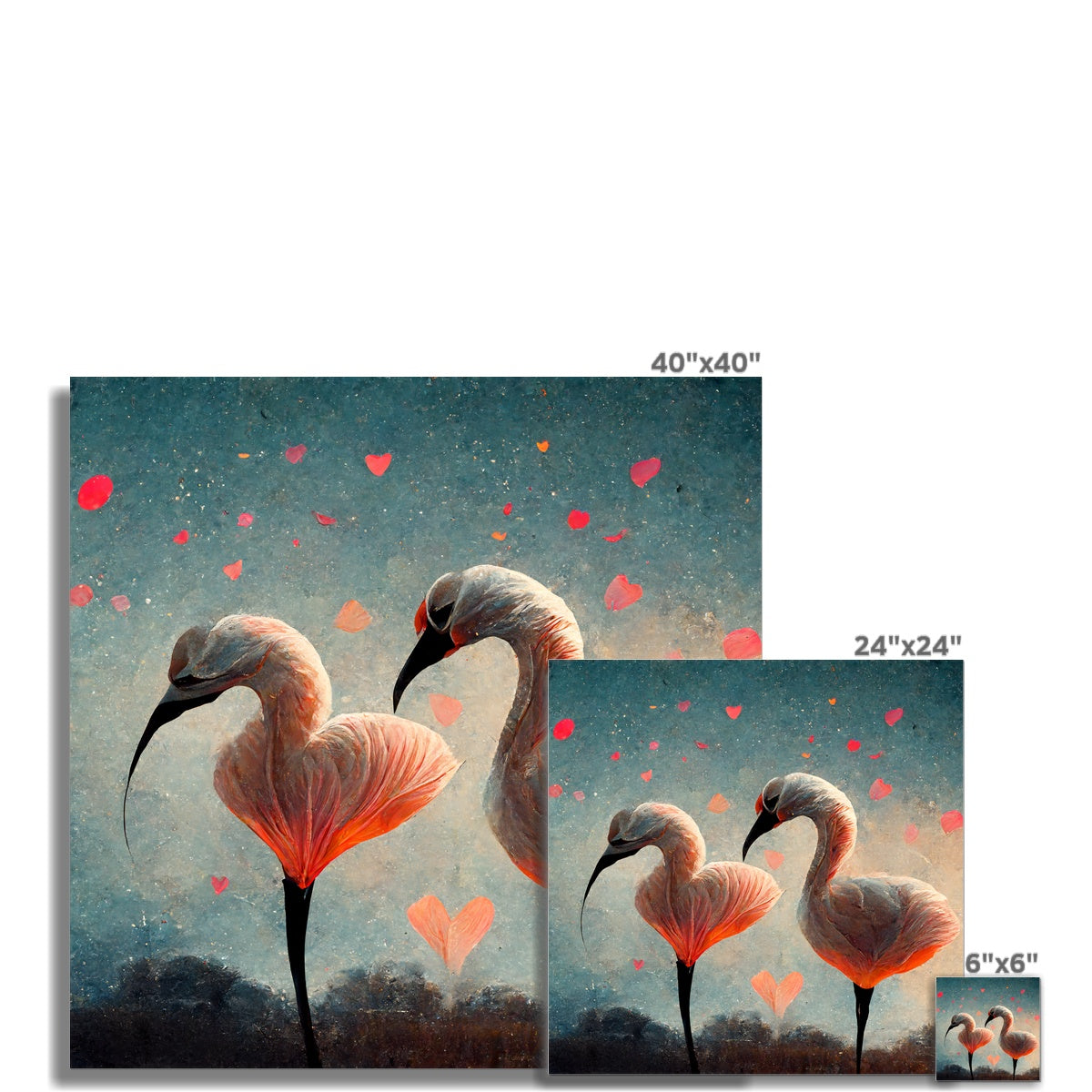 Flamingo Valentine Fine Art Print