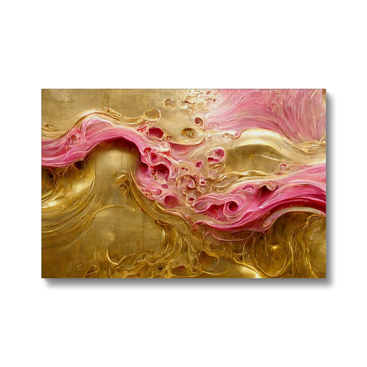 Swirls of Gold and Pinkk Canvas