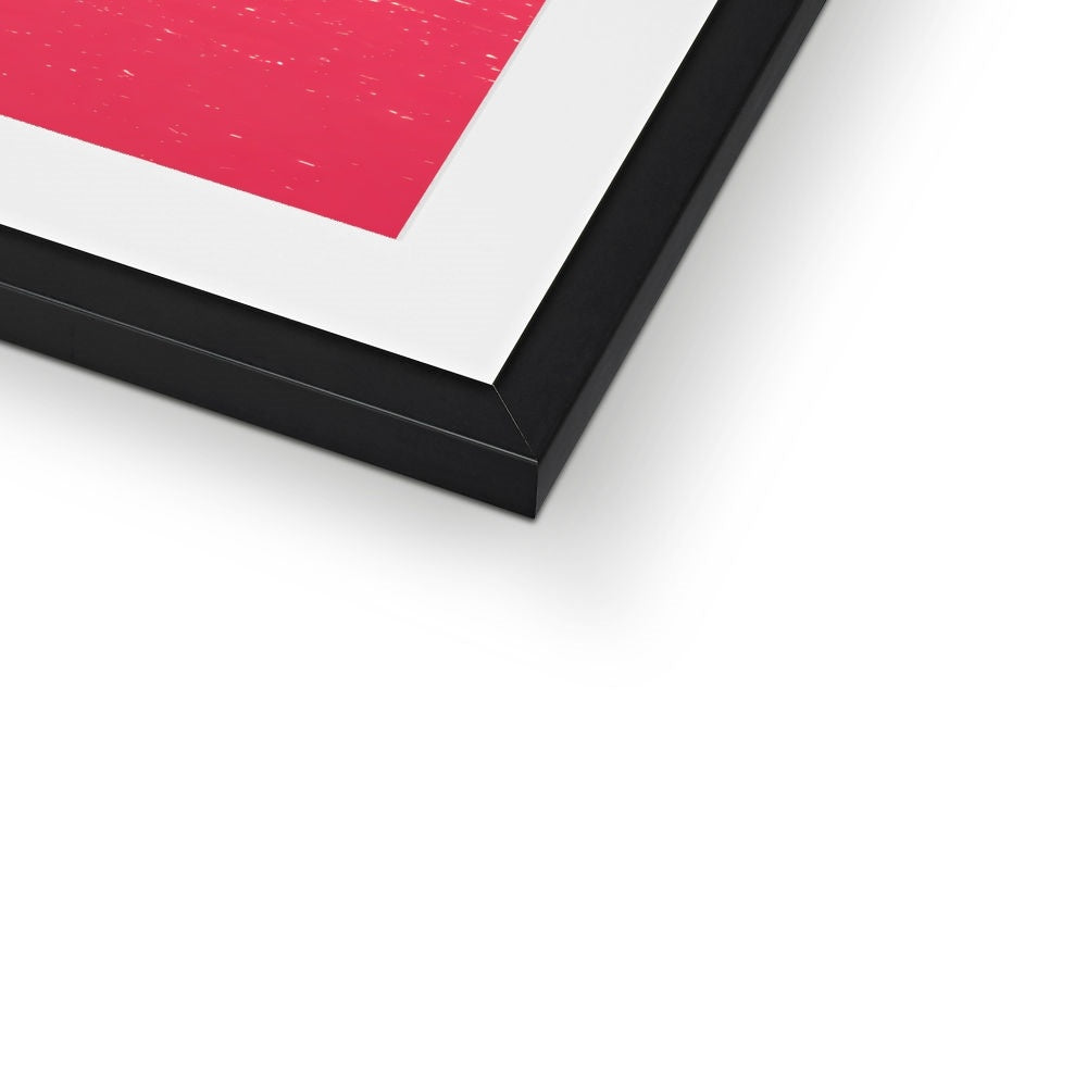 Flamingo 8 Bit Framed & Mounted Print