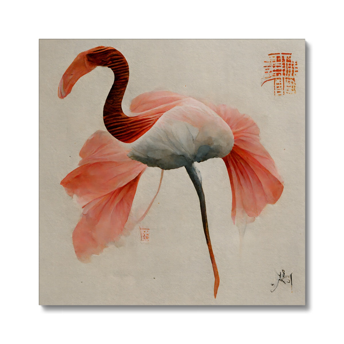 Flamingo Eastern Art Canvas