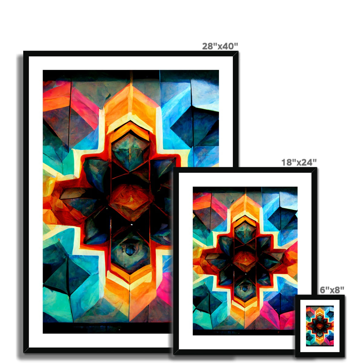 Kaleidoscope Waters Framed & Mounted Print