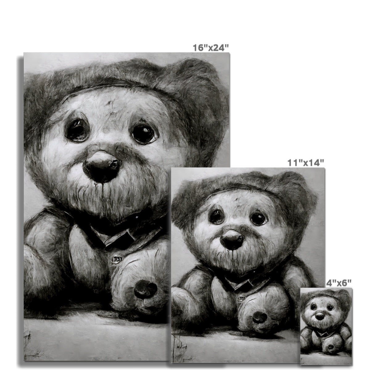 Pencil Teddy Fine Art Print