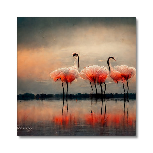 Flamingo Sunset Canvas